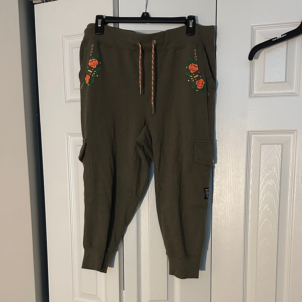 Zumba Fitness Olive Joggers with Colorful Logo